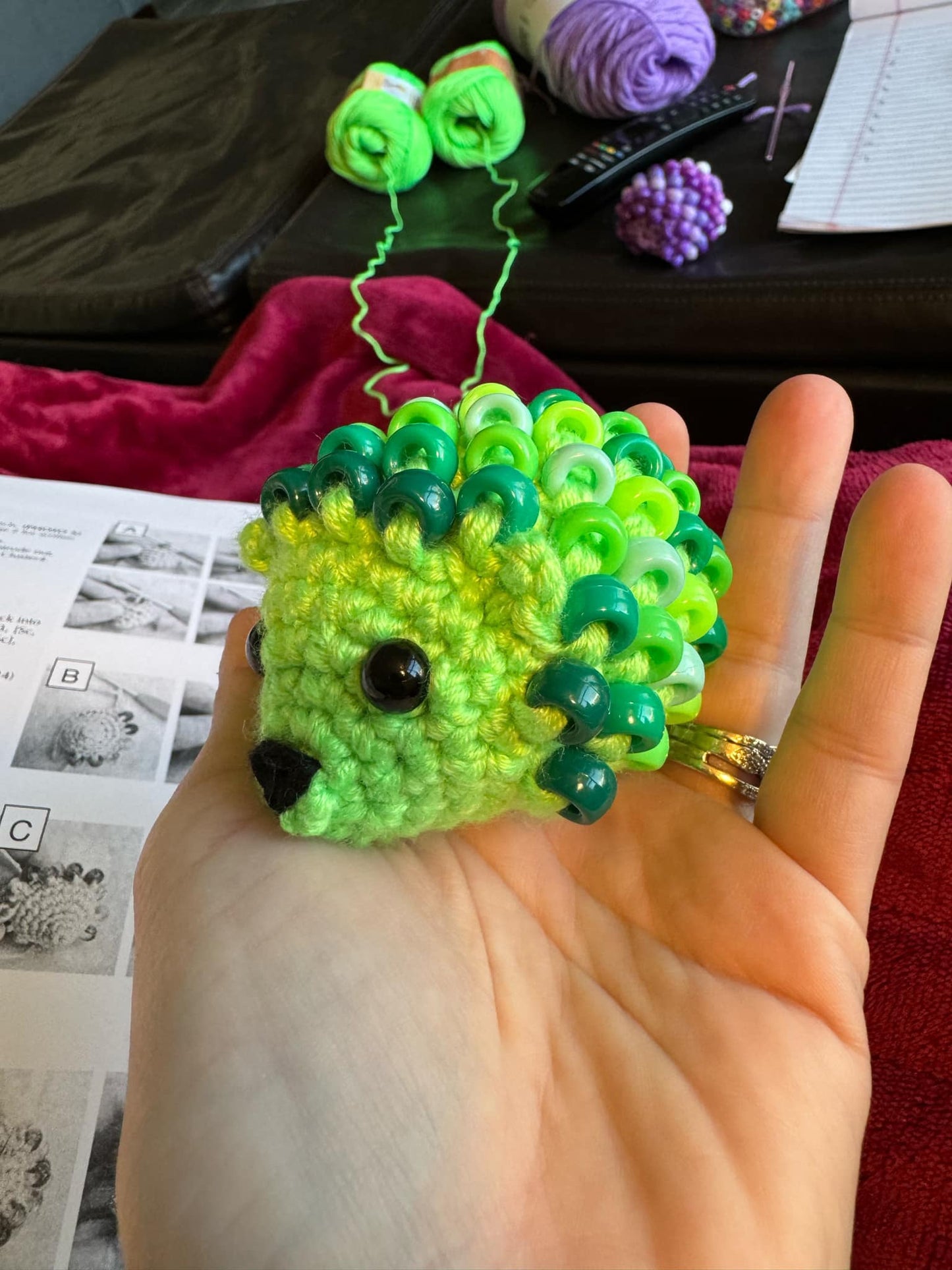 Crochet Hedgehog Fidget Toy